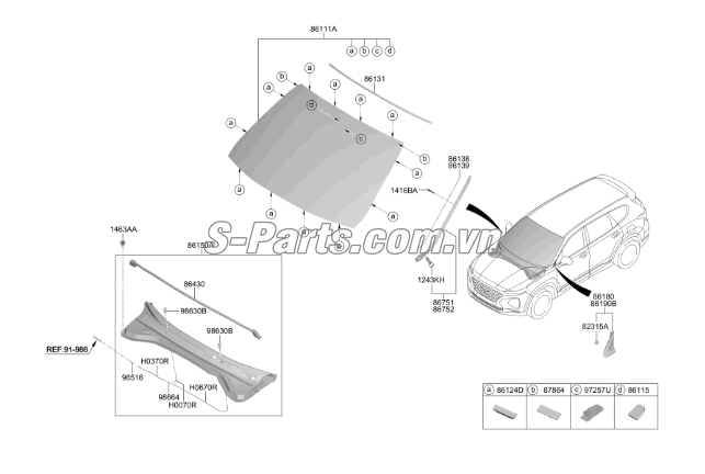 Ống dẫn nước rửa kính Hyundai Tucson 2015-2017