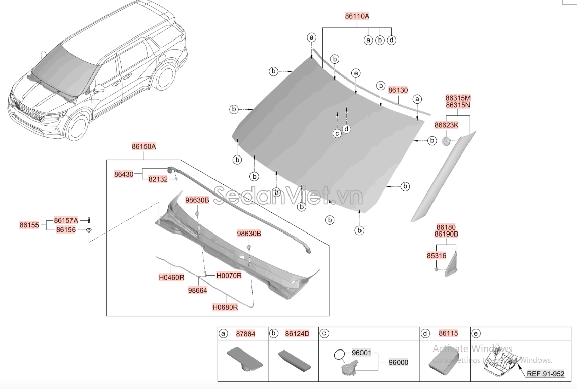 Ống dẫn nước rửa kính Hyundai Tucson 2015-2017