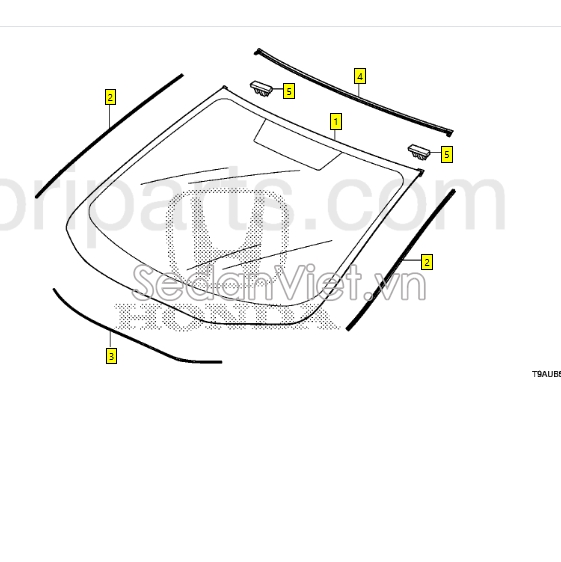 Gioăng kính chắn Honda City 2015