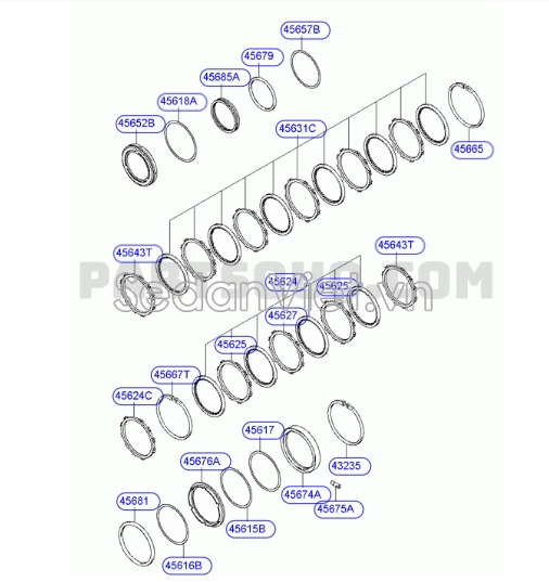 Bộ côn số tự động Hyundai Santafe Gold 2001-2005