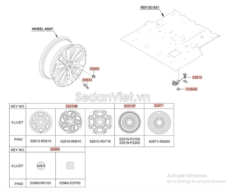 Gía treo lốp dự phòng KIA Carnival 2021-2024
