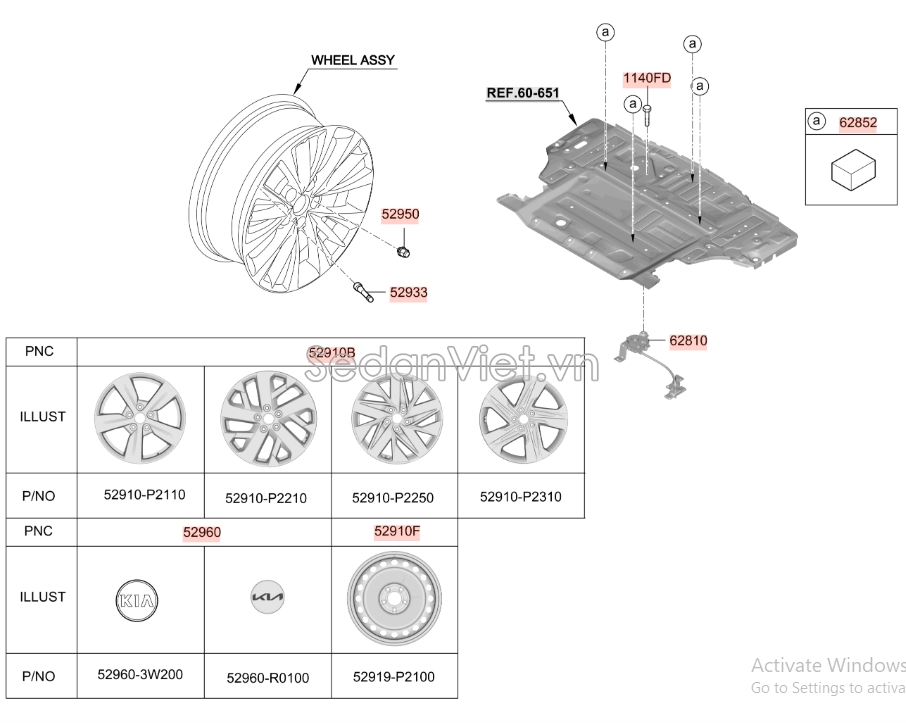 Ốp lazang KIA K3 2013-2016