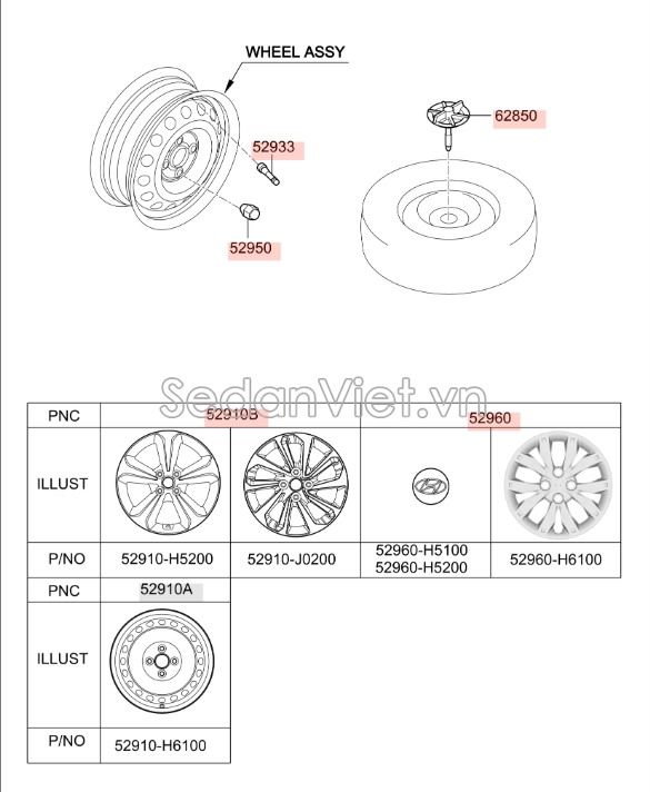 Ốc tắc kê KIA Carens 2007-2012