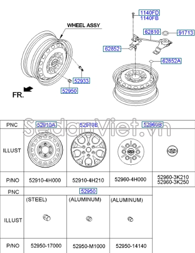 Vỏ ốc KIA Morning 2010-2011
