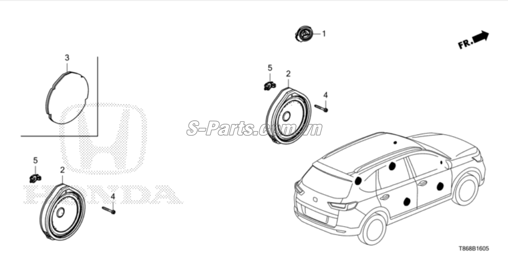 Loa cửa trước Honda City 2017