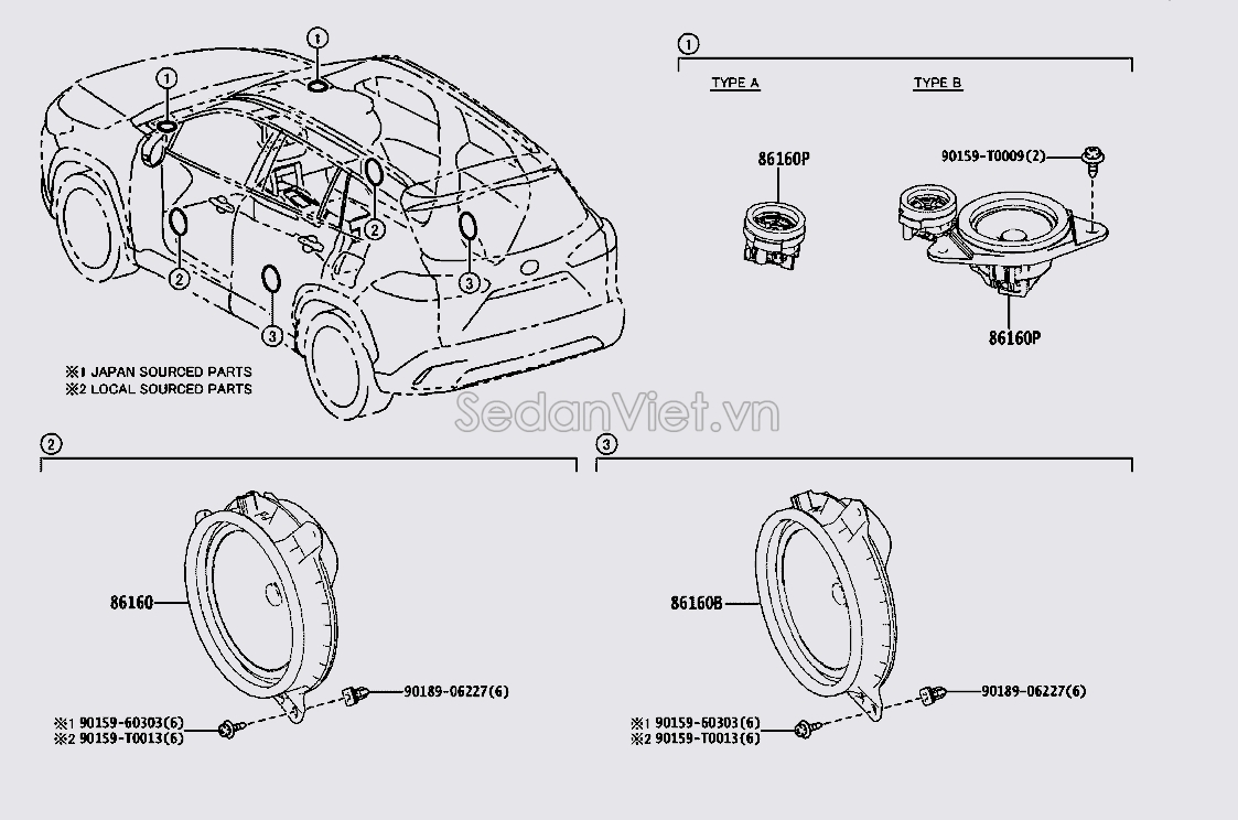 Loa treble Toyota Vios 2008-2013