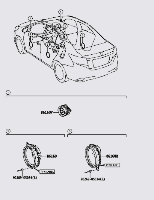 Loa cánh cửa Toyota Vios 2008-2013