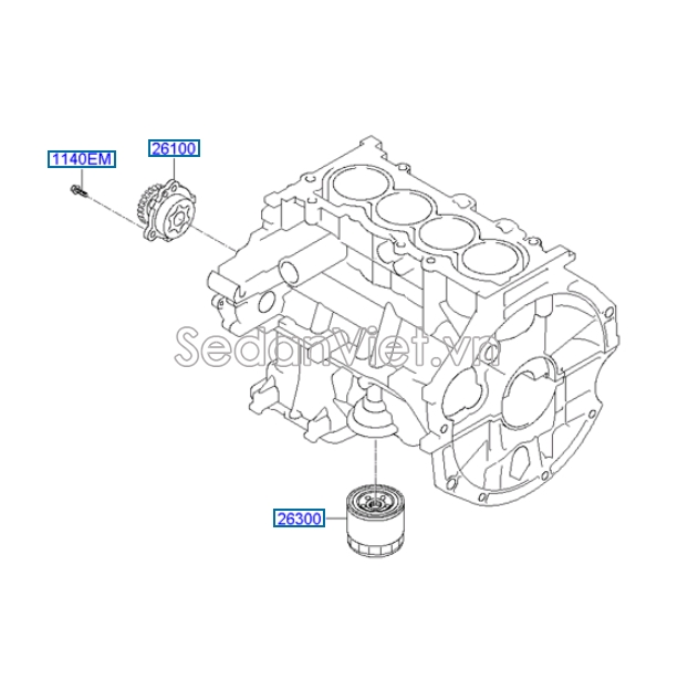 Lọc dầu động cơ Hyundai i10 2007-2009