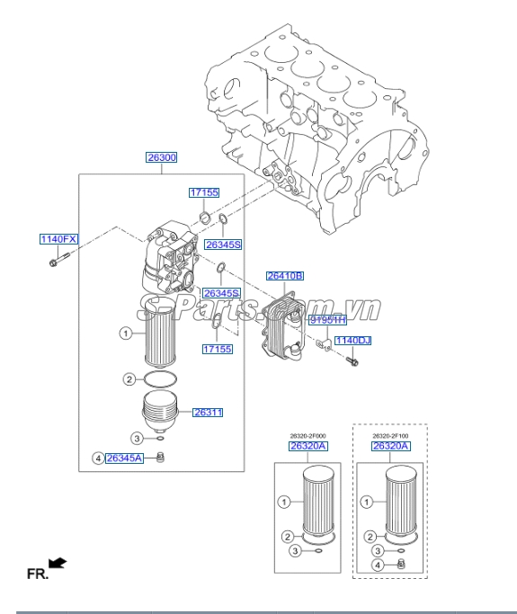 Lọc dầu động cơ Hyundai Tucson 2015