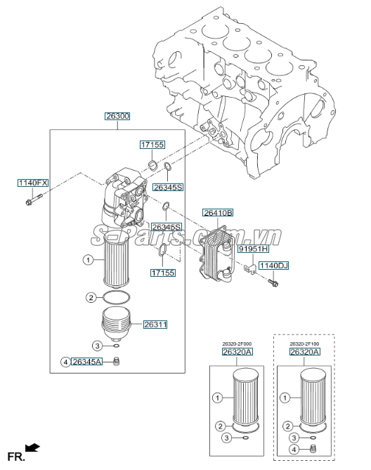 Lọc dầu động cơ Hyundai Tucson 2015