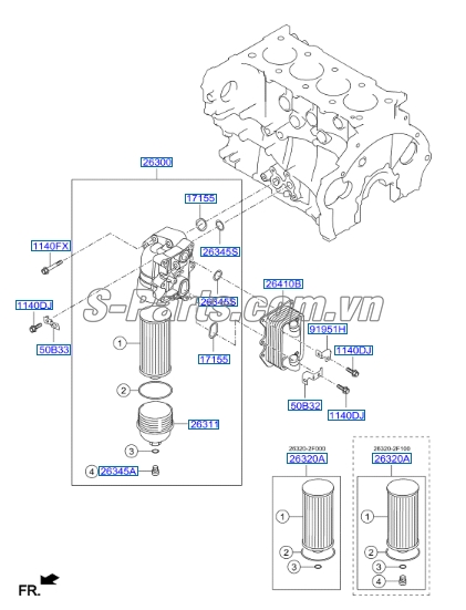 Lọc dầu động cơ Hyundai Tucson 2015