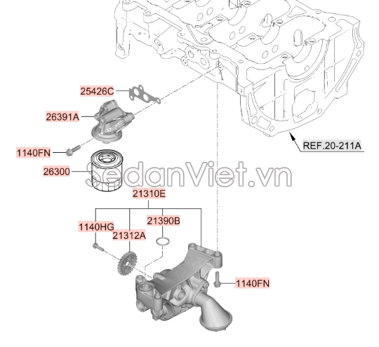 Lọc dầu Hyundai Elantra 2012-2014