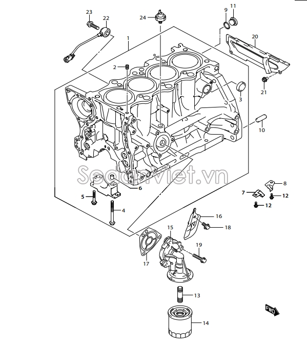 Công tắc áp suất nhớt Suzuki Ertiga 2013-2015