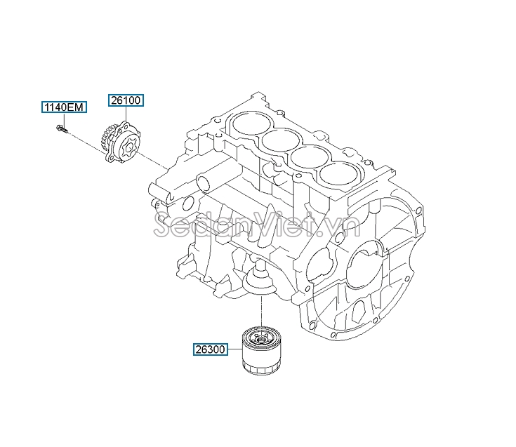 Lọc dầu động cơ KIA Morning 2015