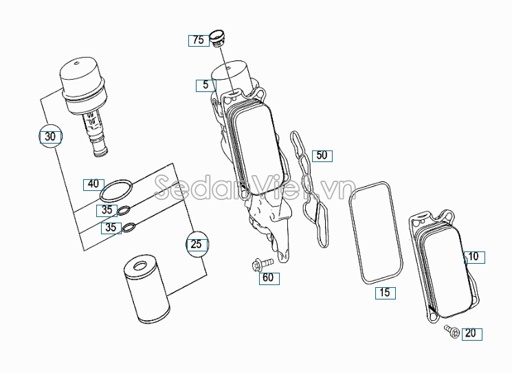 Lọc dầu động cơ Mercedes-Benz C200 2002-2005