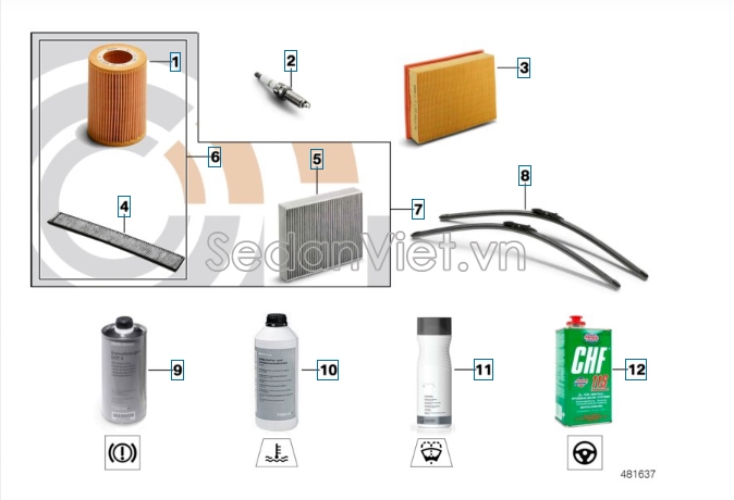 Lọc gió động cơ BMW X6 2010