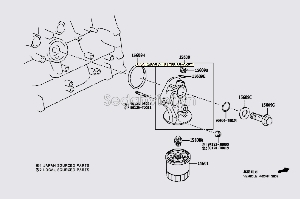 Lọc dầu động cơ Toyota Innova 2006-2008