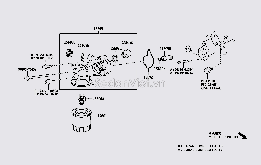 Lọc dầu động cơ Toyota Innova 2006-2008