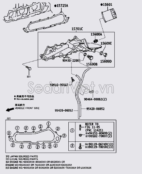 Lọc dầu động cơ Toyota Innova 2006-2008