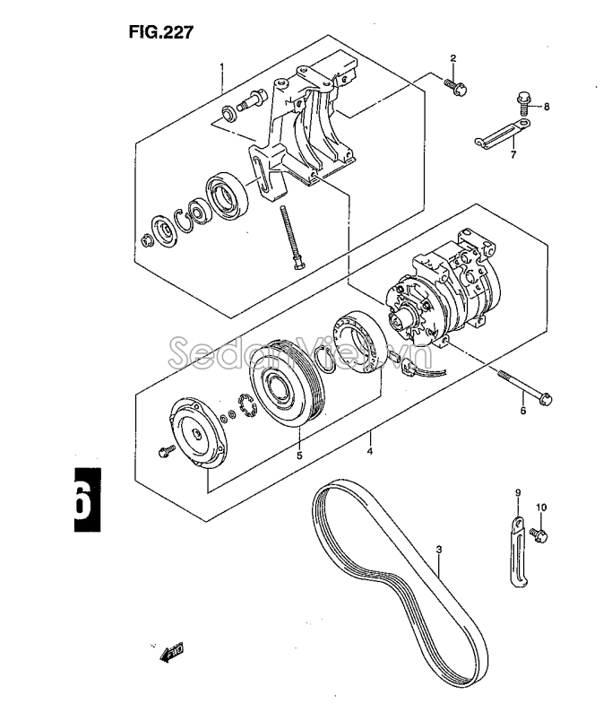 Dây curoa điều hòa Suzuki Carry Pro 2008-2016
