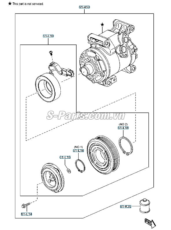 Lốc điều hòa mazda 6 2014-2016