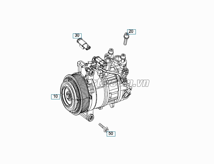 Lốc điều hòa Mercedes-Benz E200 Facelift 2015