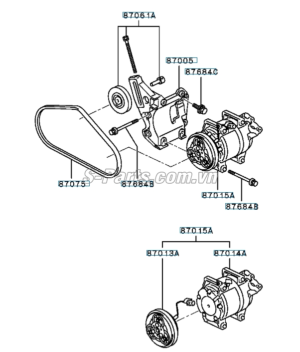 Lốc điều hòa Mitsubishi Triton 2010-2013