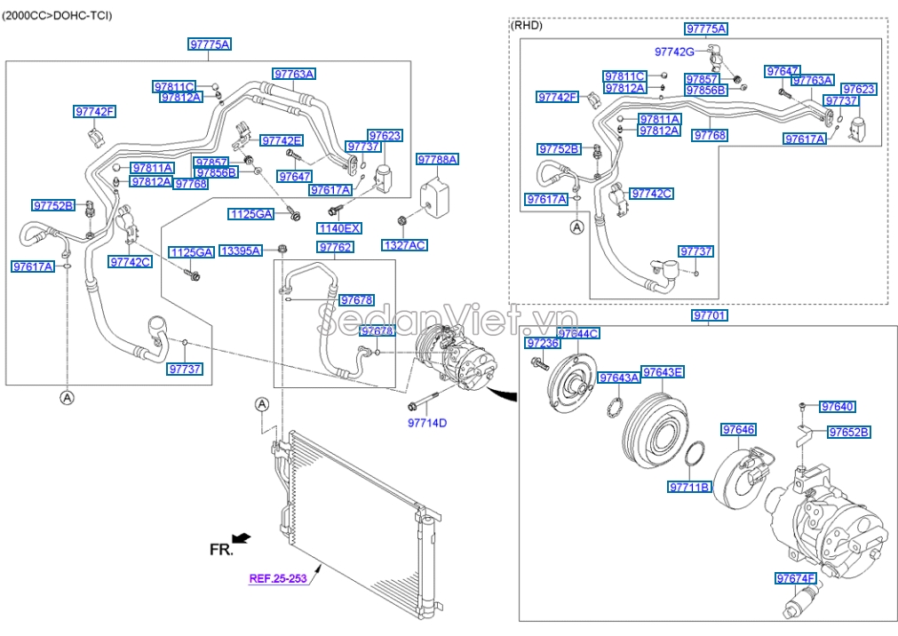 Lốc điều hòa KIA Sportage 2010-2013