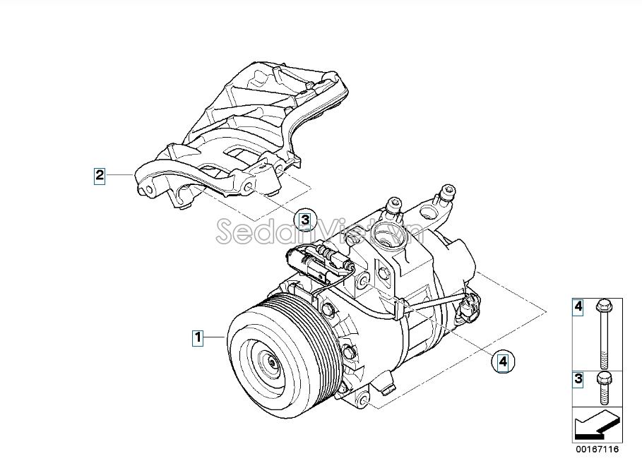 Lốc điều hòa BMW X6 2010