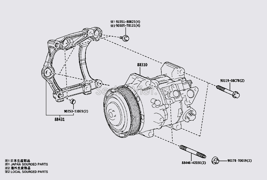 Giá bắt lốc điều hòa Toyota Venza 2008-2012
