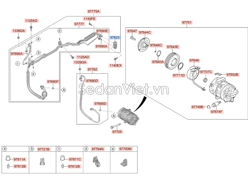 Cảm biến áp suất Hyundai Santafe 2019-2021