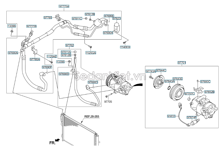 Lốc điều hòa Hyundai i30 2013-2014