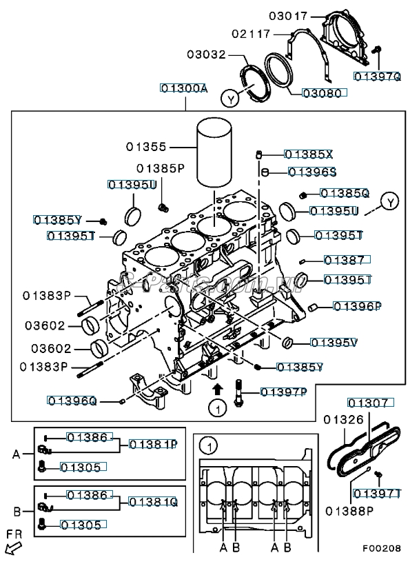 Phớt đuôi trục cơ Mitsubishi Triton 2010-2013