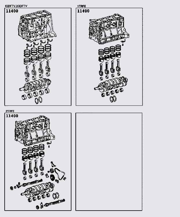 Lốc máy liền trục cơ và Piston Toyota innova 2017