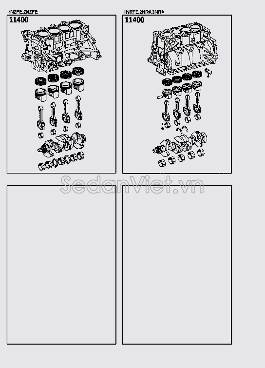 Lốc máy liền trục cơ và Piston Toyota Vios 2019