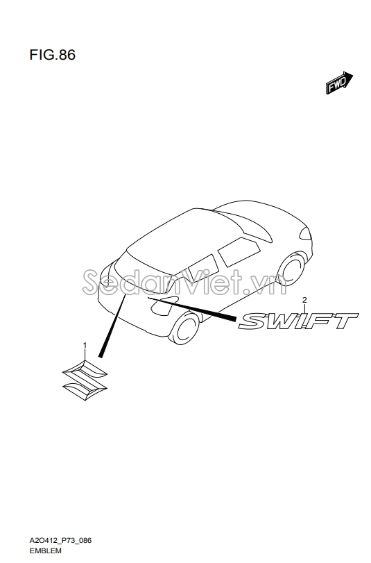 Chữ Switf Suzuki Swift 2013