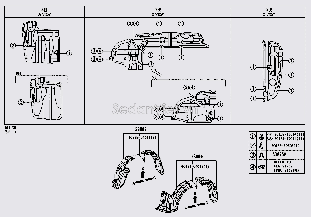 Chắn bùn lòng dè Toyota Innova 2006-2008