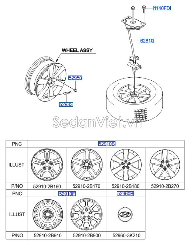Lazang 17 inch Hyundai Santafe 2010-2012
