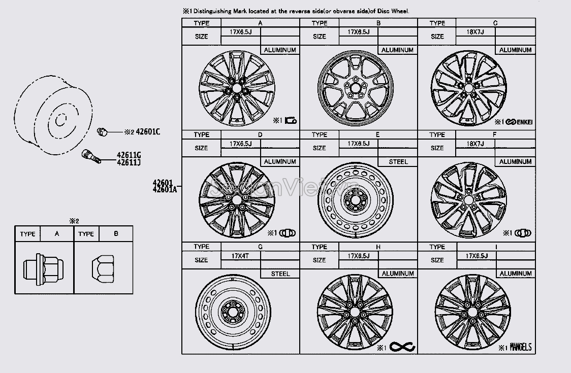 Van bơm hơi lốp Toyota Fortuner 2009-2012