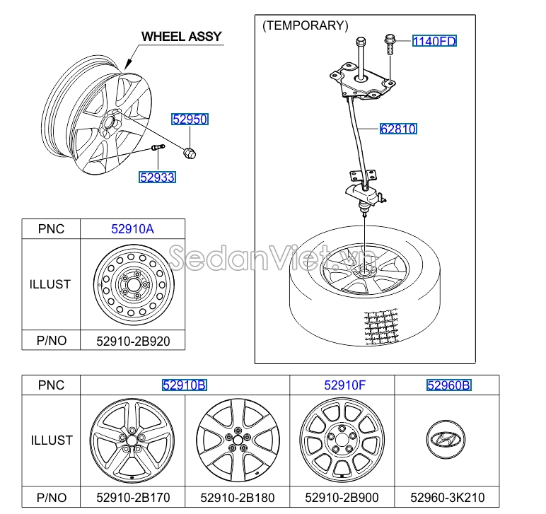 Chụp lazang Hyundai Santafe 2006-2008