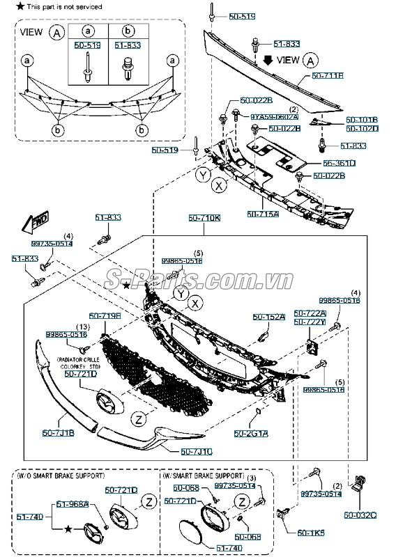 Nẹp mạ ca lăng cản trước Mazda CX-5 2016