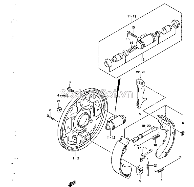 Xy lanhphanh sau Suzuki APV 2012