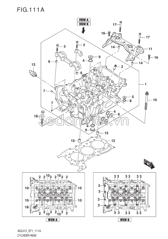 Ốc mặt máy Suzuki XL7 2020