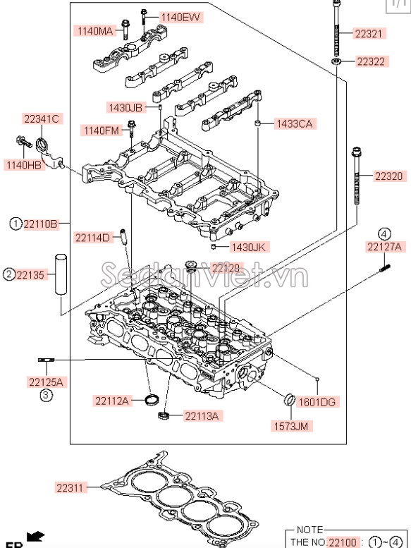 Gioăng mặt máy Hyundai Elantra 2.0 2016
