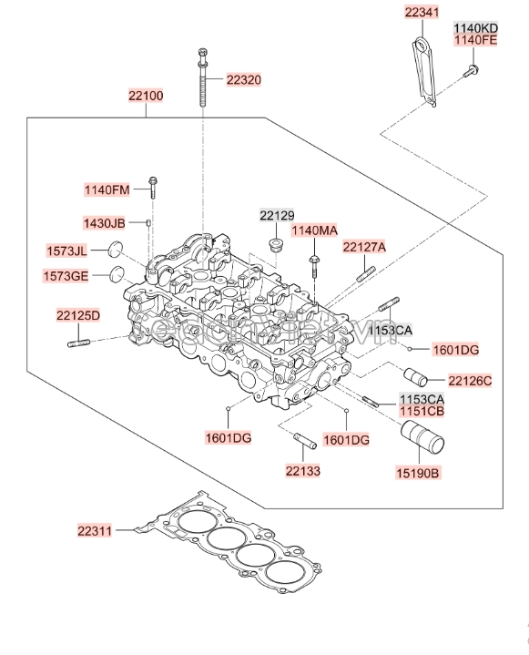 Gioăng mặt máy  Hyundai Accent 2013-2014