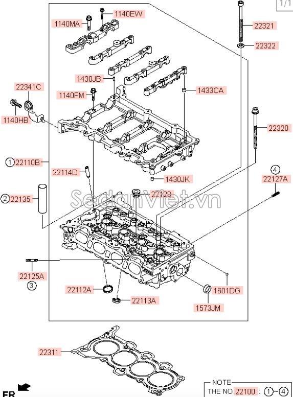 Gioăng mặt máy Hyundai Elantra 2.0 2016