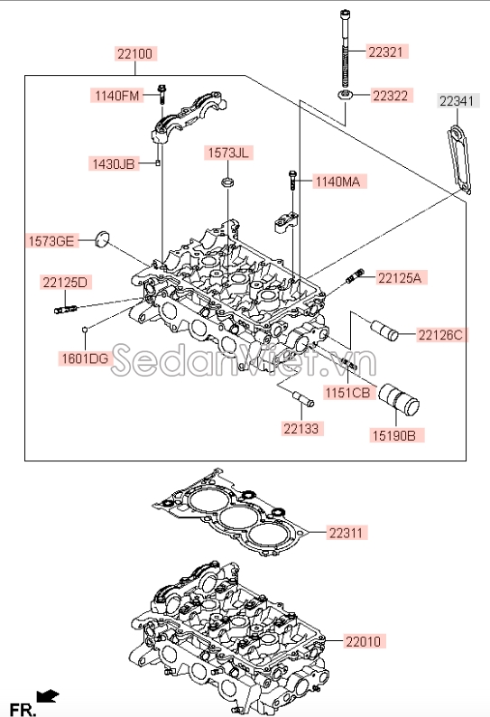 Gioăng quy loát KIA Morning 2015