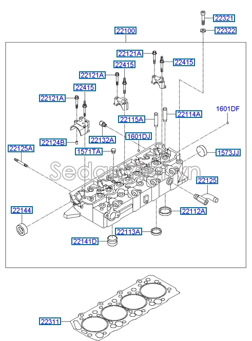 Gioăng nắp quy lát Hyundai Grand Starex 2008-2013