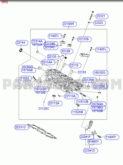 Gioăng nắp quy lát KIA Carnival 2004-2007