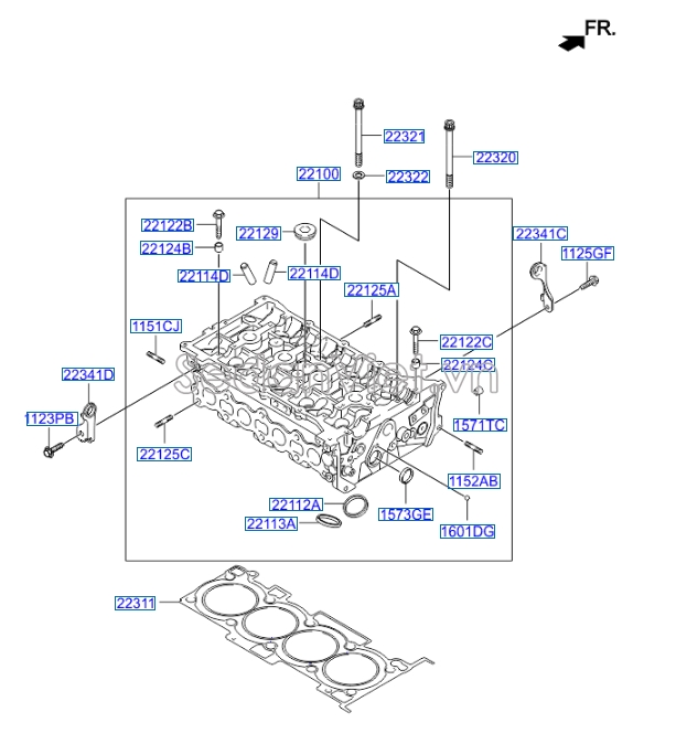 Gioăng mặt máy Hyundai Sonata NF 2008
